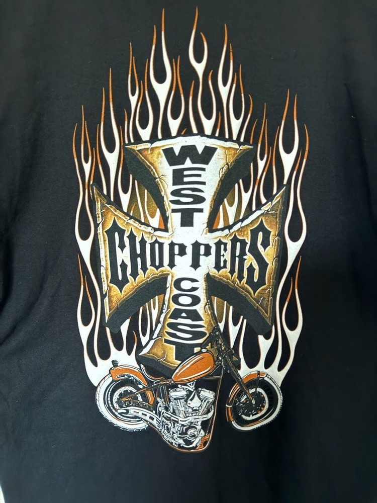 West Coast Choppers Men’s Motorcycle Iron Cross Graphic T-Shirt