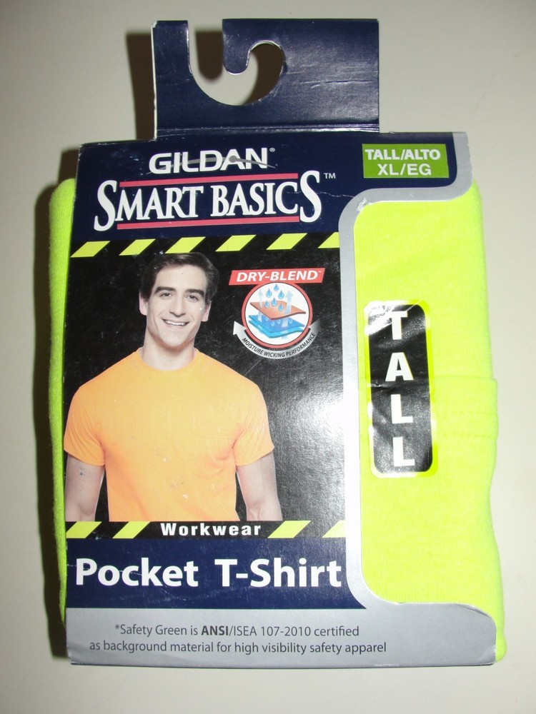 Men’s Gildan Smart Basics Workwear Pocket T-Shirt – Size XL TALL – New