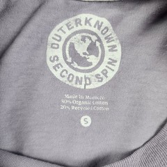 Outerknown Second Spin Shirt Mens Small Purple Organic Cotton Sustainable Tee