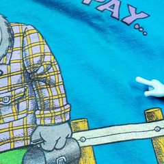 VINTAGE Work Sucks Men Shirt L My Take Home Pay Won’t Even Take Me Home READ
