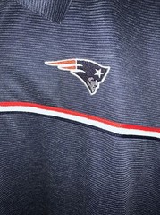 $75 Nike NFL On Field Apparel New England Patriots Polo Blue Mens L LARGE NEW