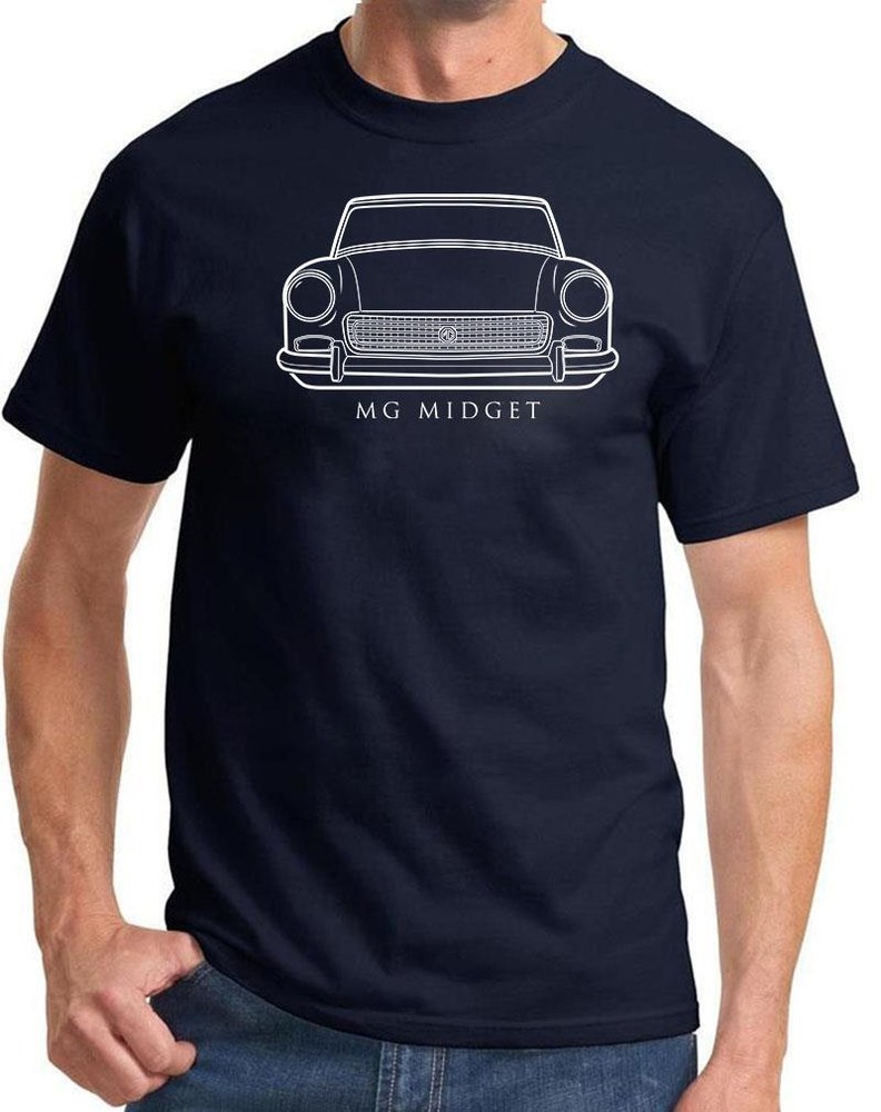MG Midget Sports Car Classic Front End Design Tshirt NEW Colors