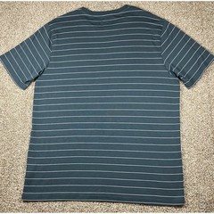 Free Fly Mens XL Bamboo Performance Striped Pocket T-Shirt Blue White Crew Neck
