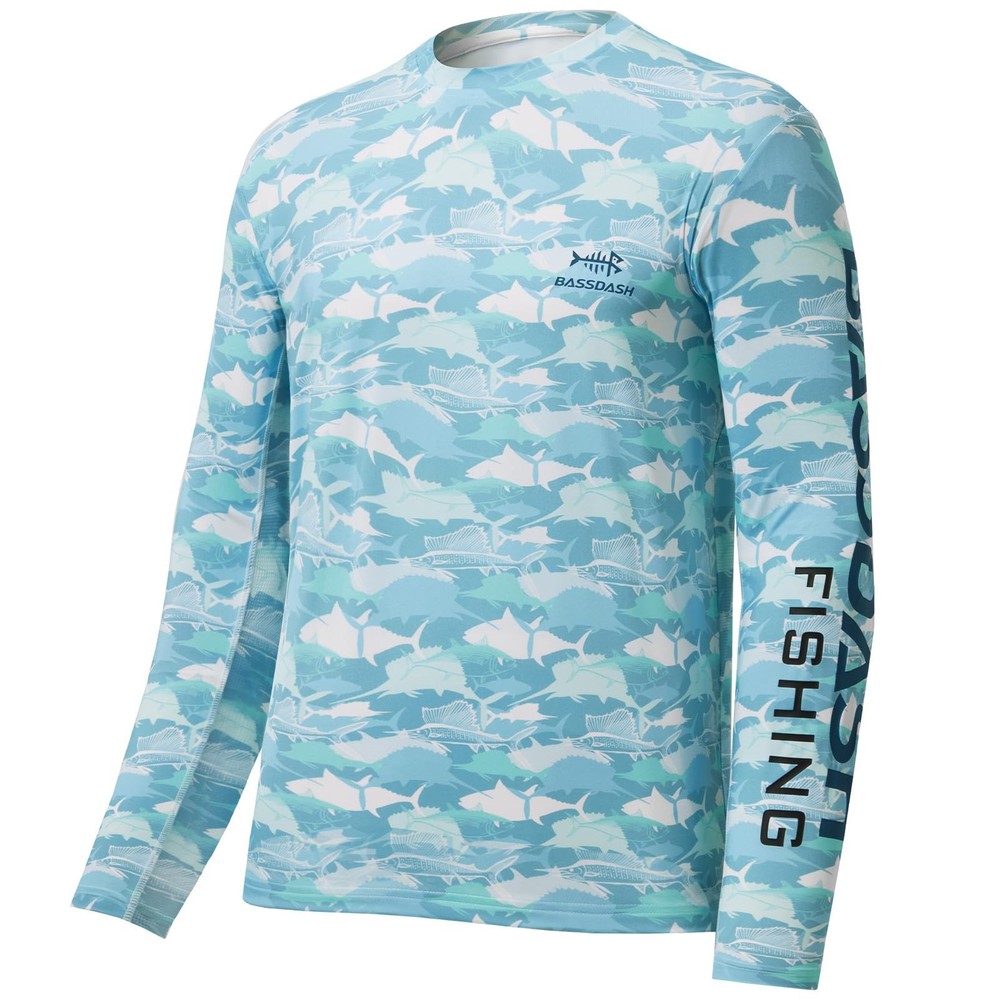 Men’s Camo Fishing Shirts UPF 50+ Long Sleeve Quick Dry Lightweight T-Shirts …