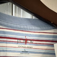 J.CREW Vintage Jersey Men’s Striped Relaxed Crewneck Tee Short Sleeve L
