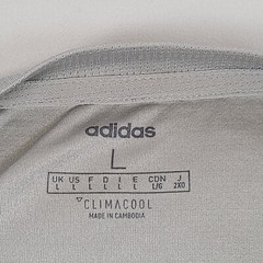 Adidas Shirt Mens Large Gray Short Sleeve Casual Outdoors Comfort Gym