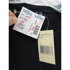 VINTAGE Polo Ralph Lauren Shirt Men XL Black 90s Blank Single Stitch Pony USA