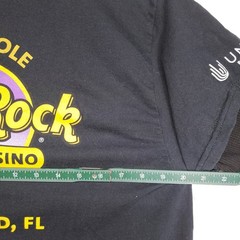 Hard Rock Cafe Men’s T-Shirt Large Waffle Knit Sleeves Twofer Hollywood FL