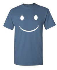Smile Full of Happiness Sarcastic Humor Super Soft Ring Spun Funny T Shirt