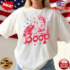 Boop Vintage Statue of Liberty and Eagle Funny Patriotic T-Shirt | S to 5XL