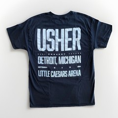 USHER 2024 Past Present Future Tour Shirt Black | Large Concert Tee | Detroit MI