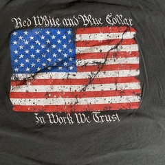Red White and Blue Collar Patriotic Tee