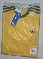 NEW MEN’S ADIDAS ORIGINALS 3-STRIPES JAMAICA TREFOIL SHIRT ~MEDIUM #KD864