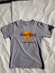 Hard Rock Cafe Nassau Bahamas Graphic Logo T-Shirt Gray