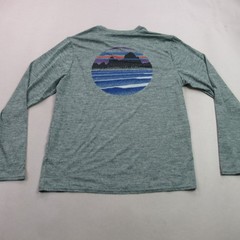 Patagonia Shirt Mens Small Long Sleeve Crew Neck Green Outdoor Lightweight