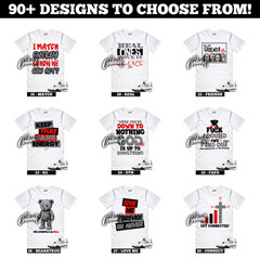 4 White Cement 2025 Summit White Fire Red Tech Grey Black Sneaker T Shirt Match