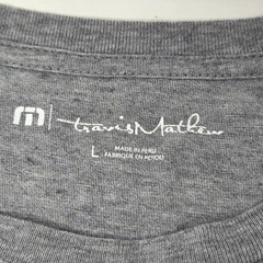 Travis Mathew Short Sleeve T-Shirt Weekend Drinking Forecast Men Size Large Gray