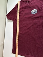 RVCA Logo Short Sleeve Crewneck Cotton T-shirt Burgundy Men’s Small Casual Shirt