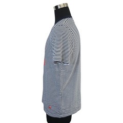 Brooks Brothers Mens L Striped Cotton T Shirt Graphic Short Sleeve Blue White