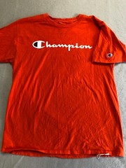 Champion Shirt Men’s Medium Classic Bright Orange Cotton Active Tee