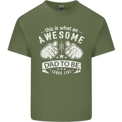 Awesome Dad to Be Looks New Dad Daddy Mens Light Cotton T-Shirt