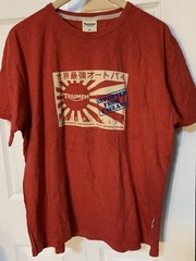 Vintage Triumph Motorcycles Mens Sz XL T-Shirt Red
