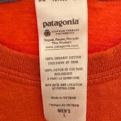 Patagonia Bright Orange 100% Organic Cotton Short Sleeve Tee