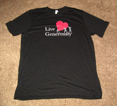 Live Generously T-Shirts Thrivent Black 2XL NWOT