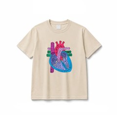 Heart Anatomy Graphic T-Shirt – Premium Ribbed Fabric Nursing Tee for Cardiac