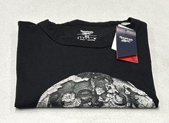 Reebok Men’s Regular Fit Short Sleeve Graphic Hoopwear T-Shirt, Black, XL