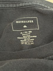 Quiksilver XL Navy Long Sleeve T Shirt Logo Graphic Surf Skate Casual