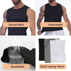 Men’s Cool Dry Compression Base Layer Tank Top Sports Running Basketball Workout