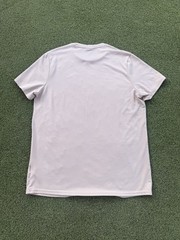 MODERN Y2K 2000s ATHLETIC SPORTY ELASTIC BREATHABLE MATERIAL GYMSHARK TAN TEE