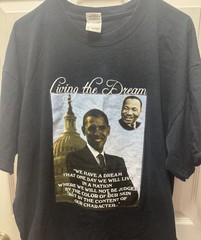Obama x MLK Living the Dream Vintage President Christ Shirt