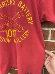 Vintage 60s 70s US Army 101st HQ Battery Division Artillery T-shirt Sz. Medium