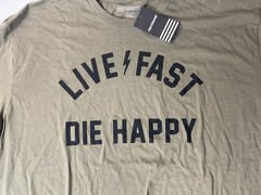 NWT Fasthouse 3XL XXXL Live Fast Die Happy Motorcycle Tee Military Green T shirt