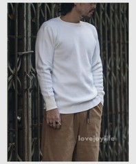 Non Stock Waffle Thermal Shirt 400g Heavyweight Fall Winter Long Sleeve Basic Sh