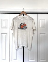 True Vintage 50s Champion Running Man Harley Davidson T Shirt Size Large