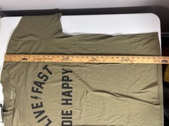 NWT Fasthouse 3XL XXXL Live Fast Die Happy Motorcycle Tee Military Green T shirt