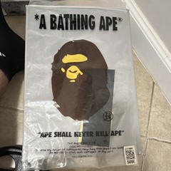 A Bathing Ape BAPE T-Shirt S Men’s Black Logo Graphic Cotton Crew Neck