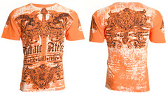 Archaic by Affliction Men’s T-Shirt Parallel Wings Cross Biker