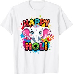 SALE! Happy Holi Kids Boys Toddler Girl India Hindu Color Elephant