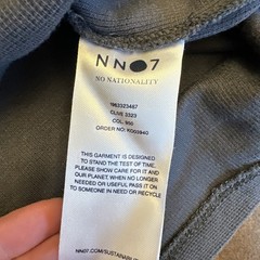 NN07 No Nationality Shirt Mens Small Gray Clive 3323 Waffle Thermal Long Sleeve