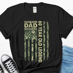 2025/60th Birthday Shirt for Men, Husband Dad Grandpa 60 Year Old Legend T-shirt