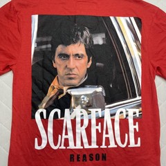 Scarface X Reason Shirt Mens Medium Red Tony Montana Double Sided Graphic