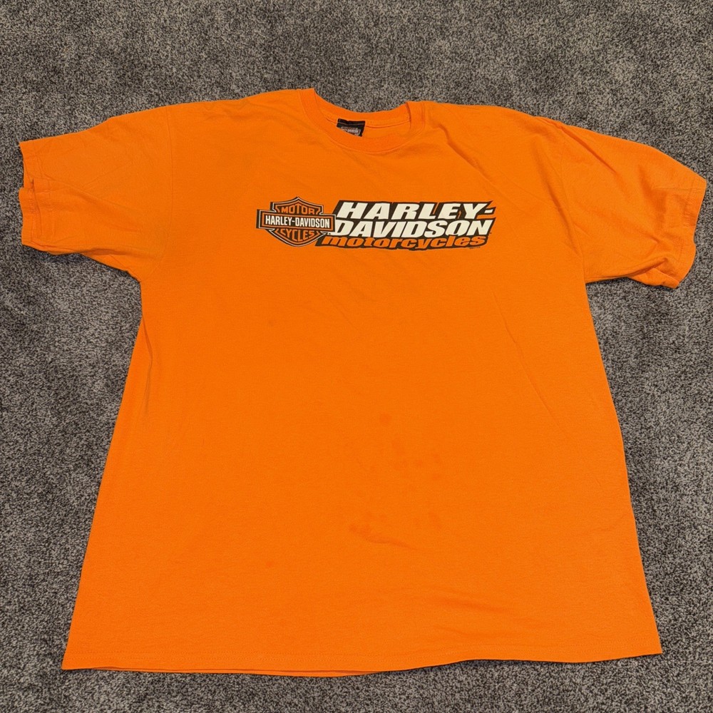 Harley Davidson XL- Highland Lavale, Maryland Bright Orange T-Shirt