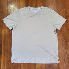Tommy Bahama Shirt Mens Large Beige Solid Tagless Crewneck Soft Tee Casual