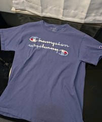 Champion Classic Logo Graphic T Shirt | Blue | M