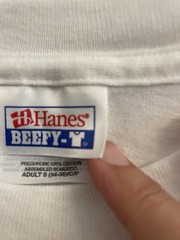 Hanes Beefy-T Men’s S White In-N-Out California Graphic Tee Double-Sided
