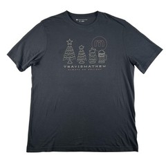 Travis Mathew Shirt Mens XL Black Always On Holiday Christmas Beer Graphic Tee